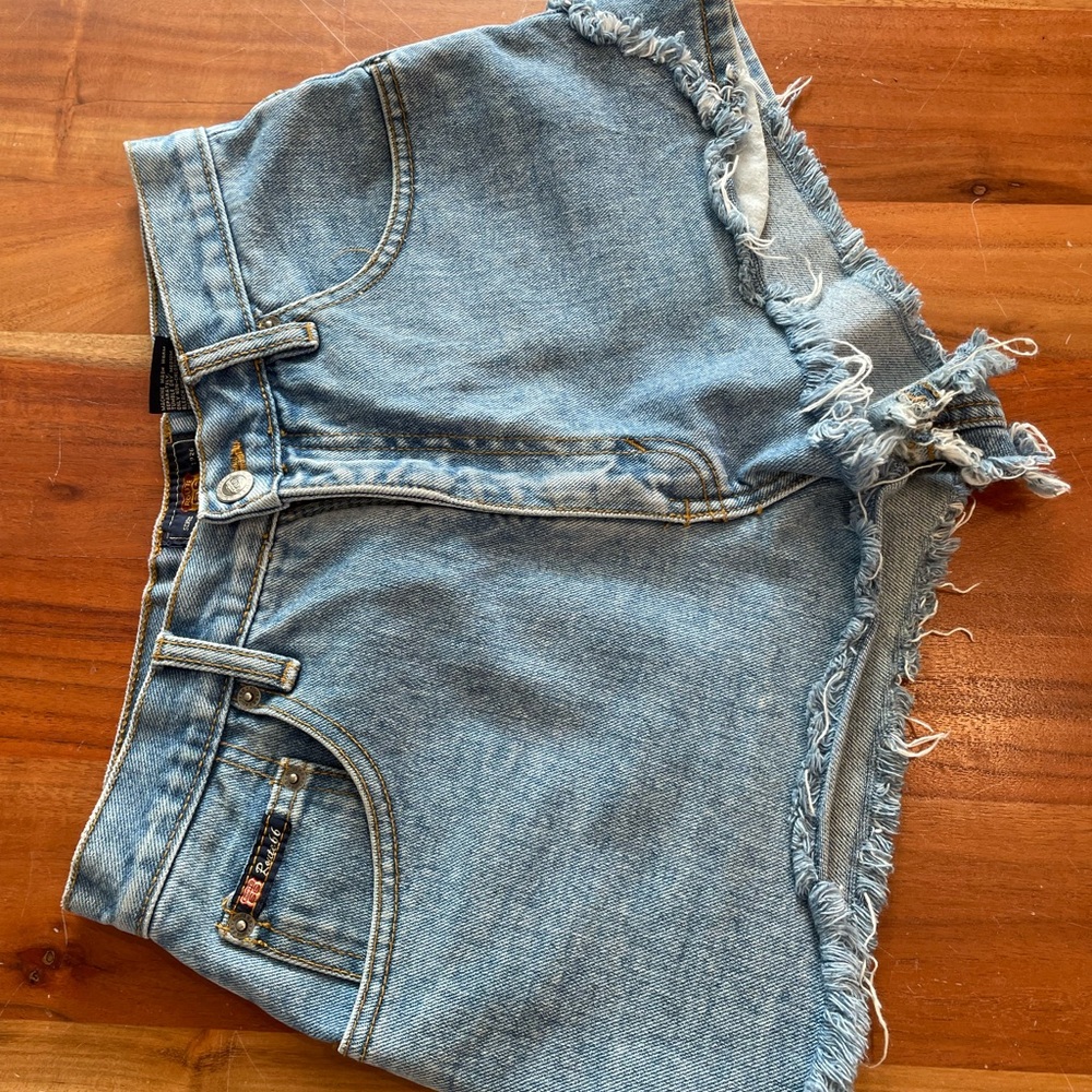 Route 66, women’s Frayed Denim Shorts. Size 9/10